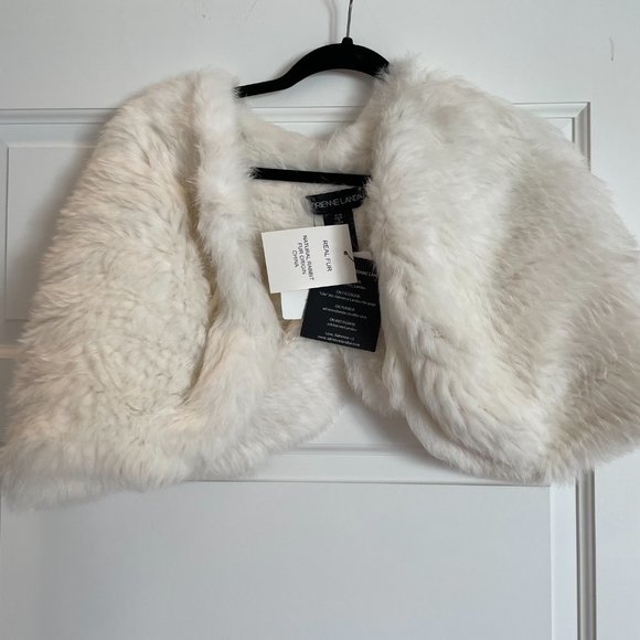 ADRIENNE LANDAU Rabbit Fur Bolero w/ Tags - Picture 4 of 5